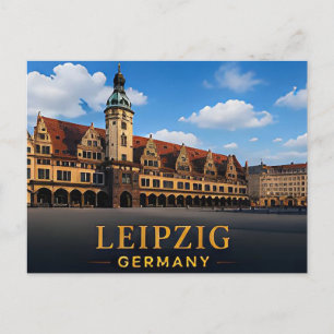 Carte Postale Destination de voyage historique Leipzig Allemagne