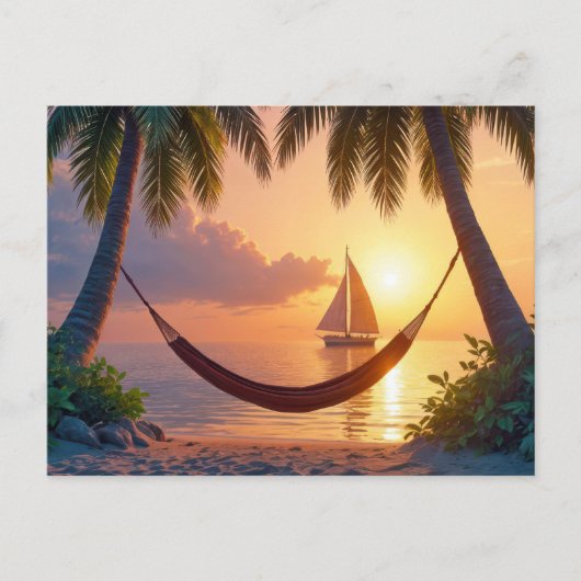 Carte Postale Destination des îles tropicales (Devant)