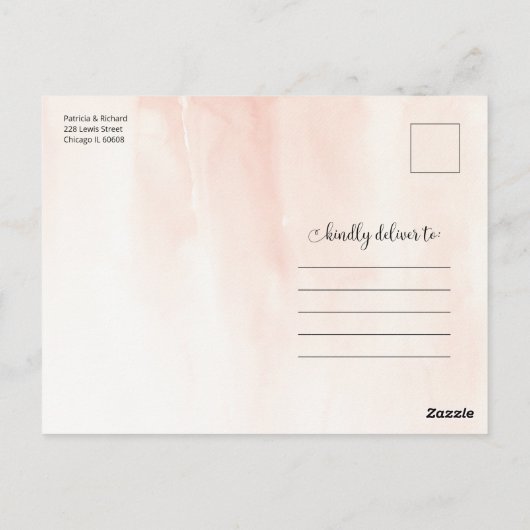 Carte Postale Destination Mariage Tropical Enregistrer La Date (Dos)