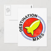 Carte Postale Destination Mars (Devant / Derrière)