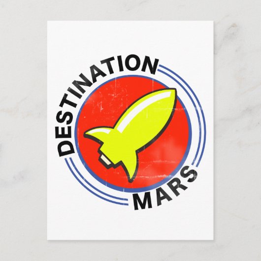 Carte Postale Destination Mars (Devant)