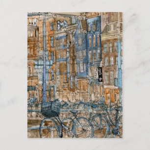 Carte Postale Destinations Aquarelle New York City View