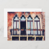 Carte Postale Destinations | Bâtiment rustique de Venise (Devant / Derrière)