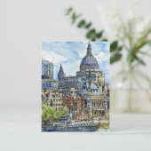 Carte Postale Destinations | Watercolor River Thames Waterfront (Debout devant)