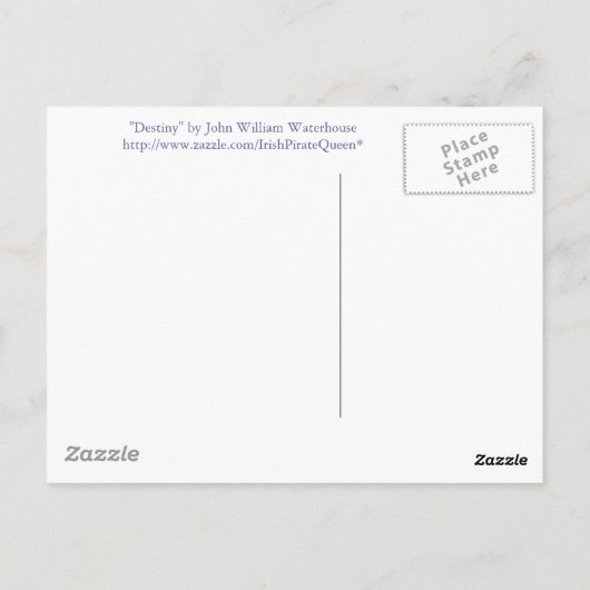Carte Postale Destiny Pre-Raphaelite Par J W Water (Dos)