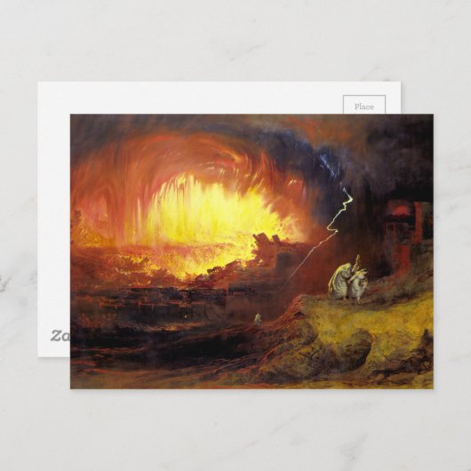 Carte Postale Destruction de Sodome et Gommorah (Devant / Derrière)