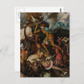 Carte Postale Détail: Chute des anges rebelles par Pieter Bruege (Devant / Derrière)