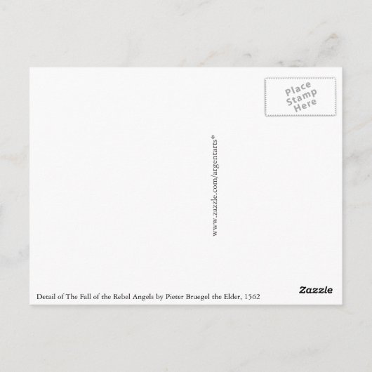 Carte Postale Détail: Chute des anges rebelles par Pieter Bruege (Dos)