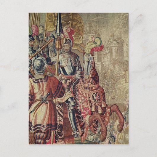 Carte Postale Détail de Charles V à cheval (Devant)