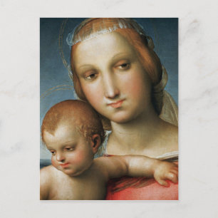 Carte Postale Détail de<Virgin and Child>Attribué à Rapha