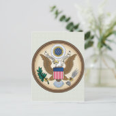 Carte Postale Détail des armoiries des États-Unis (Debout devant)