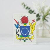 Carte Postale Détail des armoiries des Îles Cook (Debout devant)