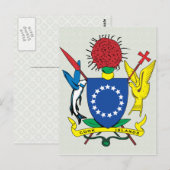 Carte Postale Détail des armoiries des Îles Cook (Devant / Derrière)