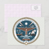 Carte Postale Détail des armoiries des Îles Marshall (Devant / Derrière)