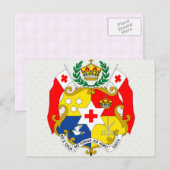 Carte Postale Détail des armoiries des Tonga (Devant / Derrière)