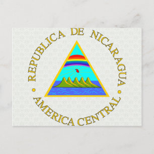 Carte Postale Détail des armoiries du Nicaragua