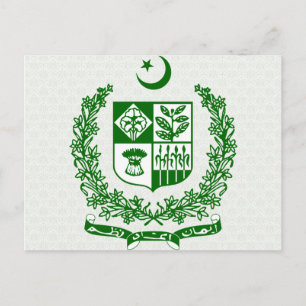 Carte Postale Détail des armoiries du Pakistan