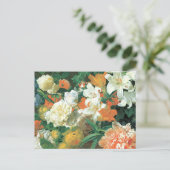 Carte Postale Détail des fleurs dans un vase Terra Cotta (Debout devant)