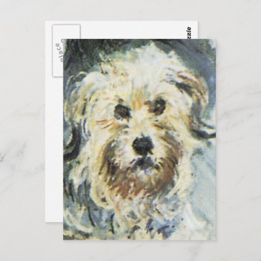 Carte Postale Détail du chien de Claude Monet Painting (Devant / Derrière)