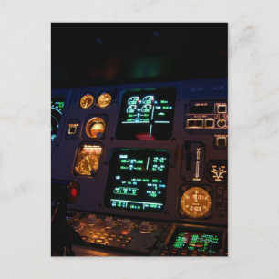 Carte Postale Détail du cockpit Airbus 3