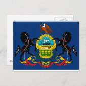 Carte Postale Détail du drapeau de l'État de Pennsylvanie (Devant / Derrière)