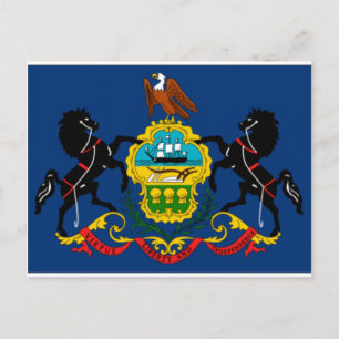 Carte Postale Détail du drapeau de l'État de Pennsylvanie