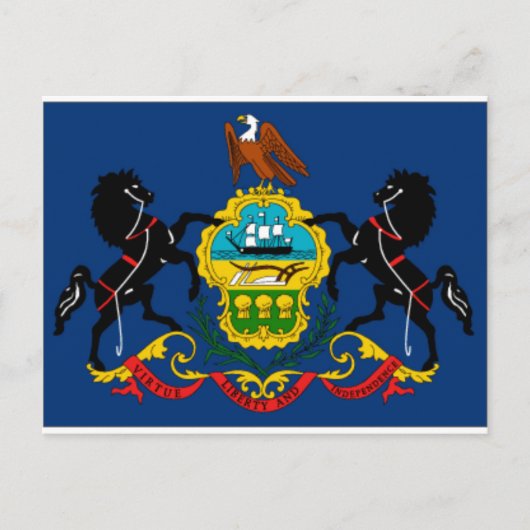 Carte Postale Détail du drapeau de l'État de Pennsylvanie (Devant)