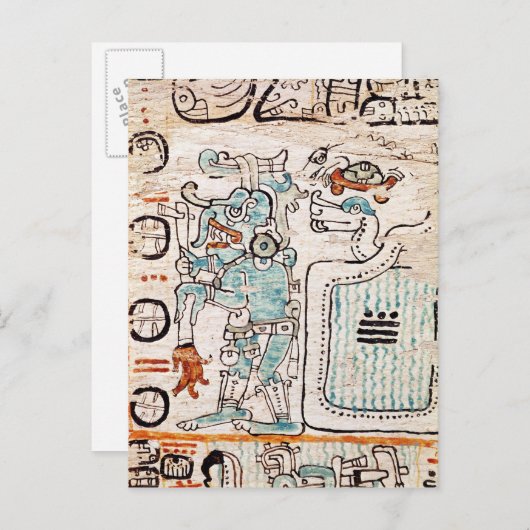 Carte Postale Détail d'un codex maya (Devant / Derrière)