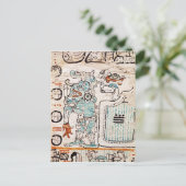 Carte Postale Détail d'un codex maya (Debout devant)