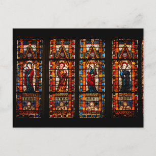 Carte Postale Détail en verre tendu, Cathédrale de Troyes