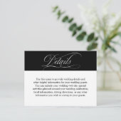 Carte Postale Détails du Mariage de script de calligraphie éléga (Debout devant)