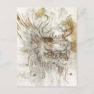 Carte Postale Détails d'une étude d'un costume de dragon 1517 15