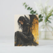 Carte Postale Détails noir et or Angel (Debout devant)