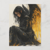 Carte Postale Détails noir et or Angel (Devant)