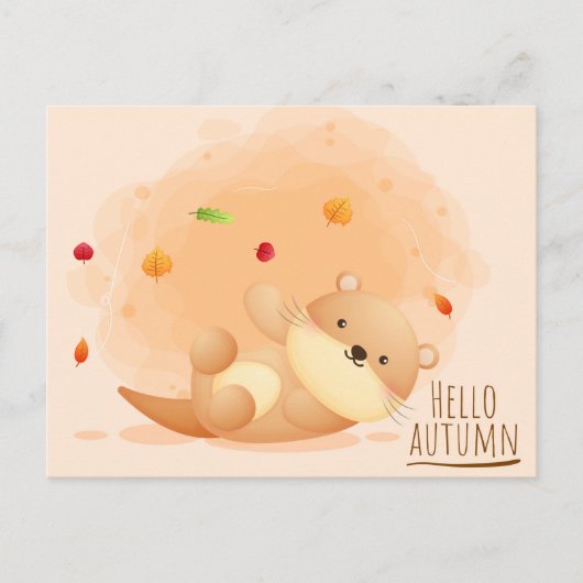 Carte postale d'été Otter (Devant)