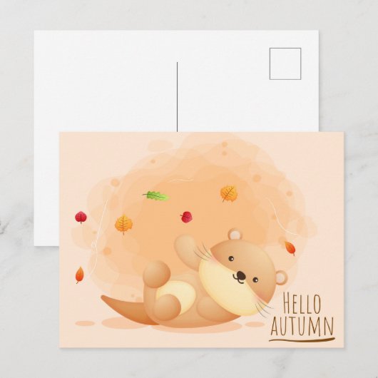 Carte postale d'été Otter (Devant / Derrière)