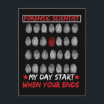 Carte Postale Détecteur d'ADN d'empreintes digitales en sciences<br><div class="desc">Détective de l'ADN d'empreintes digitales en sciences judiciaires. Enquêteur en criminologie scientifique légale.</div>