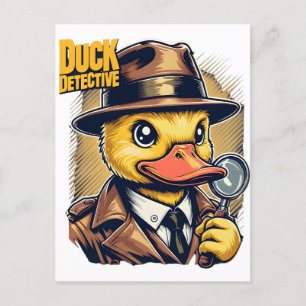 Carte Postale Détecteur de canard rétro sur les lignes défraîchi