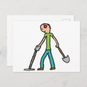 Carte Postale Détecteur de détection des métaux (Devant / Derrière)