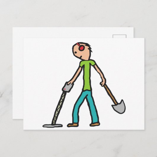 Carte Postale Détecteur de détection des métaux (Devant / Derrière)