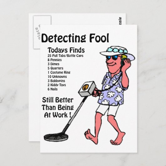 Carte Postale Détecteurs métalliques (Devant / Derrière)