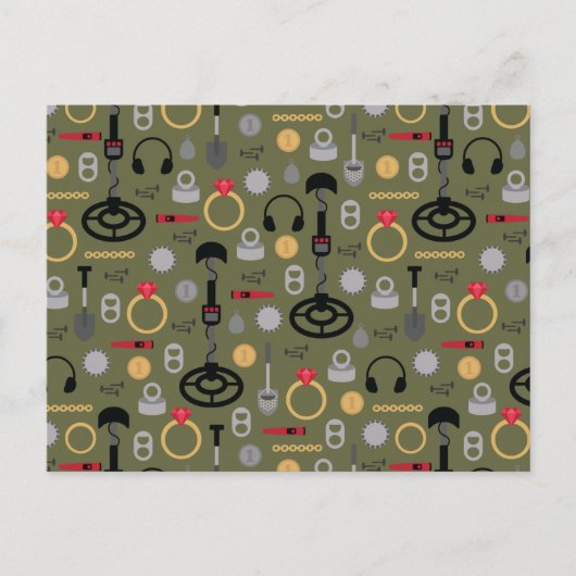 Carte postale Détection du métal (Devant)