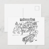 Carte Postale Détectives de supermarché drôles (Devant / Derrière)