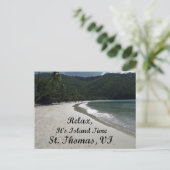 Carte Postale Détendez-vous, c'est l'heure de l'île, St. Thomas  (Debout devant)