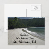 Carte Postale Détendez-vous, c'est l'heure de l'île, St. Thomas  (Devant / Derrière)