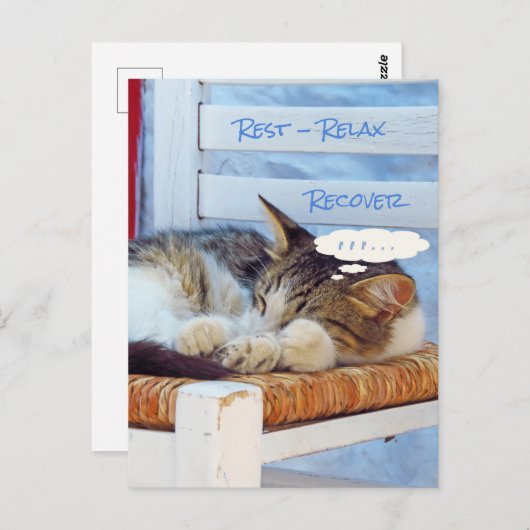 Carte postale Détendez-vous Reprenez des forces (Devant / Derrière)