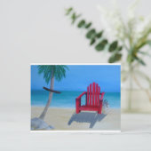 Carte Postale Détendez-vous sur la plage (Debout devant)