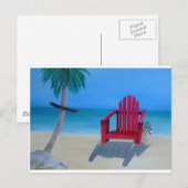 Carte Postale Détendez-vous sur la plage (Devant / Derrière)