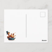 Carte Postale Détendez-vous Thanksgiving Turkey Lounging (Dos)