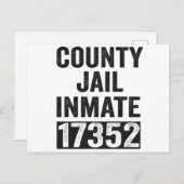 Carte Postale Détenu de prison de comté 17352 Costume drôle d'Ha (Devant / Derrière)